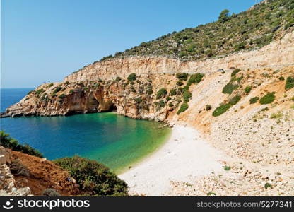 in thurkey antalya lycia way water rocks and sky near the nature