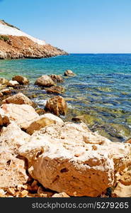 in thurkey antalya lycia way water rocks and sky near the nature