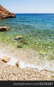 in thurkey antalya lycia way water rocks and sky near the nature