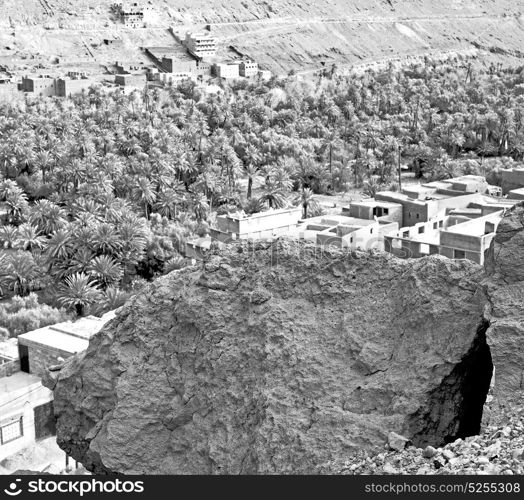 in todra gorge morocco africa and village