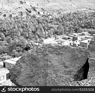 in todra gorge morocco africa and village