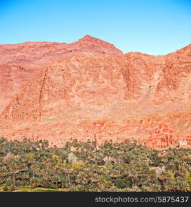 in todra gorge morocco africa and village