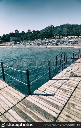 in turkey antalya the beautiful seashore beach water and sea for tourist relax