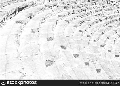 in turkey europe aspendos the old theatre abstract texture of step and gray