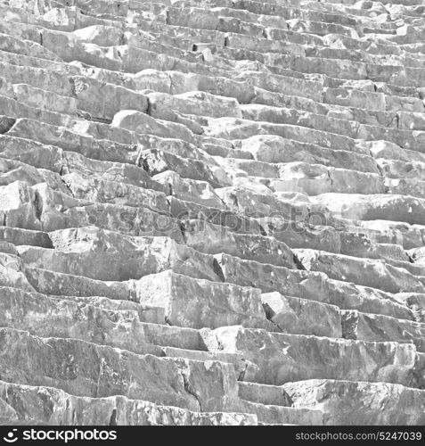 in turkey europe aspendos the old theatre abstract texture of step and gray