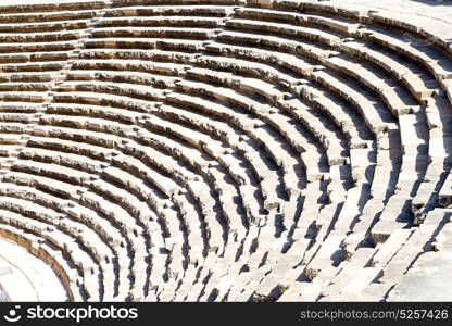 in turkey europe aspendos the old theatre abstract texture of step and gray