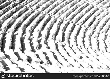 in turkey europe aspendos the old theatre abstract texture of step and gray