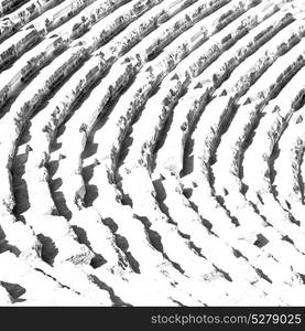 in turkey europe aspendos the old theatre abstract texture of step and gray