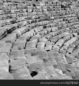 in turkey europe aspendos the old theatre abstract texture of step and gray