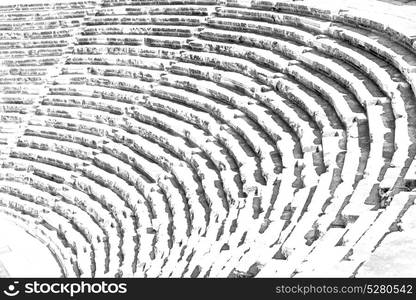 in turkey europe aspendos the old theatre abstract texture of step and gray