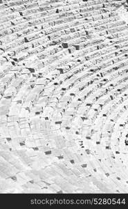 in turkey europe aspendos the old theatre abstract texture of step and gray