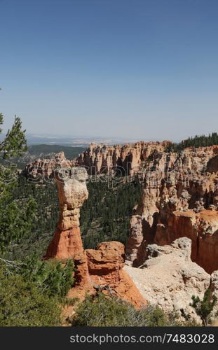 in USA bryce national park the beauty of amazing nature tourist destination