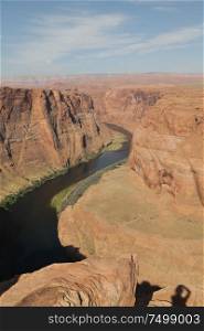 in USA horseshoe and river in national park the beauty of amazing nature tourist destination