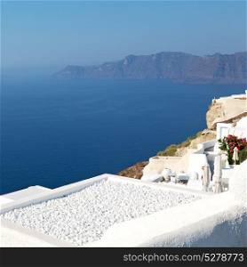 in vacation europe cyclades santorini old town white and the sky