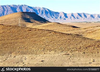in valley morocco africa the atlas dry mountain ground isolated hill