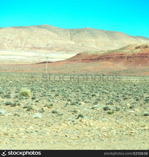 in valley morocco africa the atlas dry mountain ground isolated hill