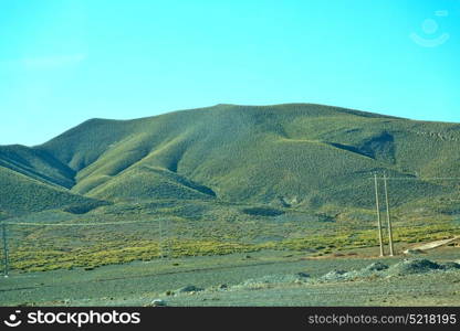 in valley morocco africa the atlas dry mountain ground isolated hill