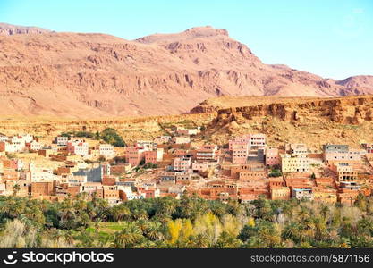 in valley morocco africa the atlas dry mountain ground isolated hill