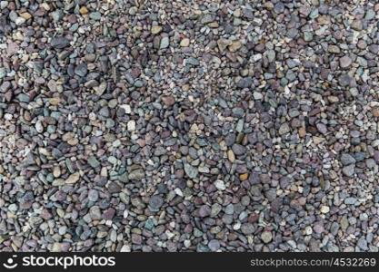 inanimate nature and background concept - close up of beach pebble stones. close up of beach pebble stones