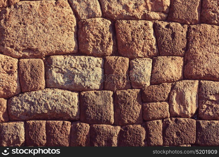 Inca wall in the city Macchu-Picchu,Peru