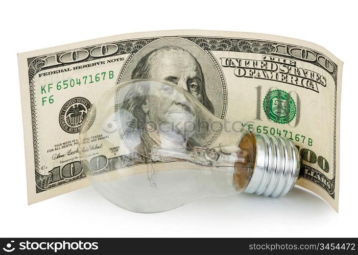 Incandescent light bulb and money