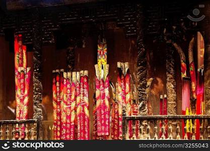 Incenses in a temple, Dai Temple, Mt Tai, Tai&acute;an, Shandong Province, China