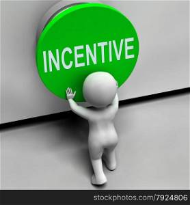 Incentive Button Meaning Bonus Reward And Motivation