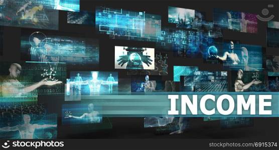 Income Presentation Background with Technology Abstract Art. Income