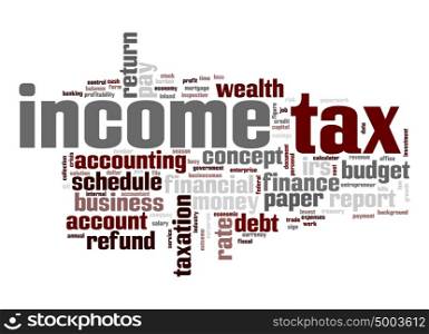 Income tax word cloud
