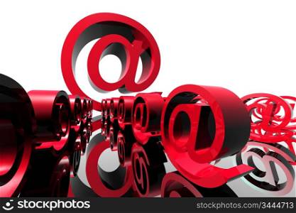 incoming email character 3d abstract mail concept