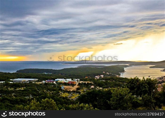 Incoming storm over Losinj island, Dalmatia, Croatia