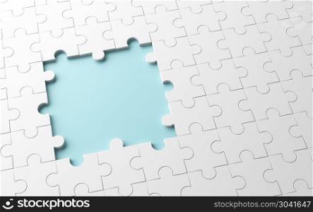 Incomplete jigsaw puzzle with missing pieces, pattern texture on. Incomplete jigsaw puzzle with missing pieces, pattern texture on white background. 3d illustration. Incomplete jigsaw puzzle with missing pieces, pattern texture on white background. 3d illustration