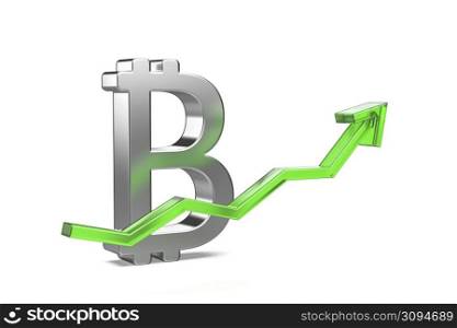 Increasing the value of Bitcoin cryptocurrency, concept image