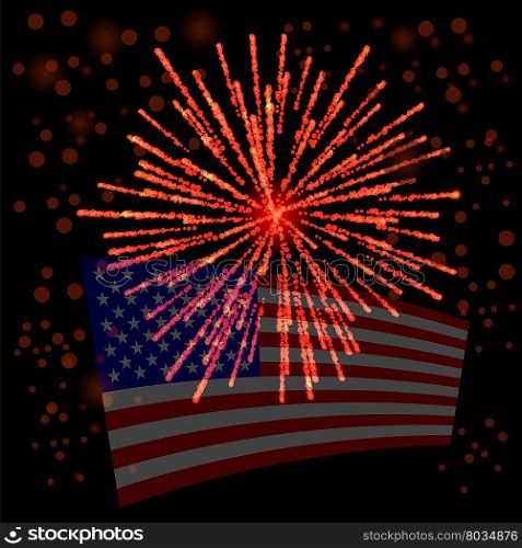 Independense Day of America. American Flag Starry Background.. Independense Day of America