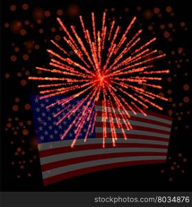 Independense Day of America. American Flag Starry Background.. Independense Day of America