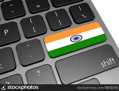 India keyboard image with hi-res rendered artwork that could be used for any graphic design.. India