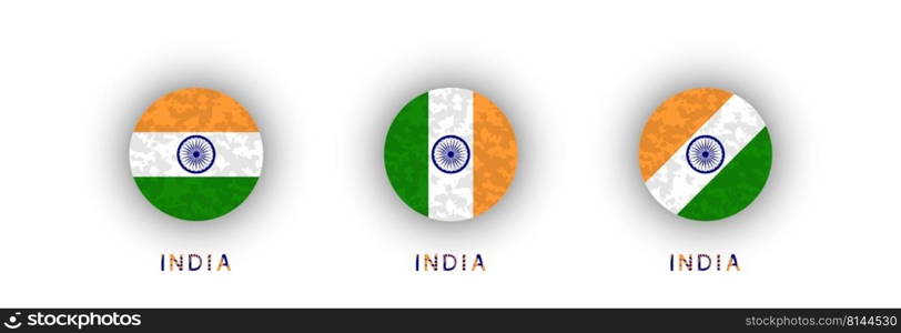 India round flag icon on a white background.