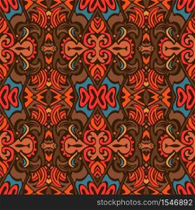 Indian ethnic tribal festive pattern for fabric. Abstract geometric colorful seamless pattern ornamental. Mexican design. Abstract festive colorful boho vector ethnic tribal pattern