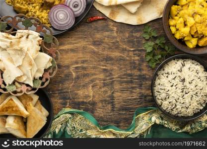 indian food circular frame. High resolution photo. indian food circular frame. High quality photo