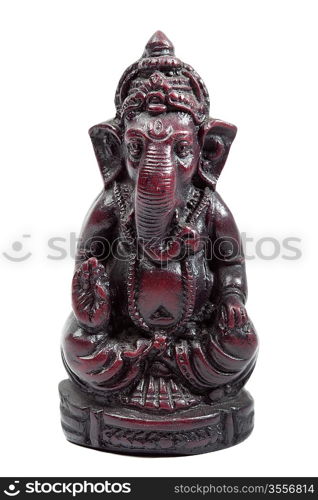 Indian Hindu God Ganesh (Ganesha) figurine isolated on white