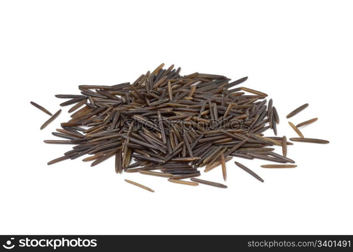 Indian rice on white background