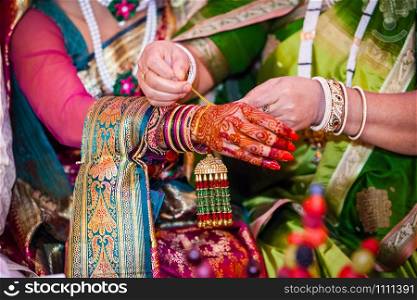 Indian wedding traditional preparation ceremony close up. Indian wedding traditional preparation ceremony