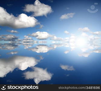 indigo Sky cloudscape beautiful heaven and sun