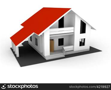 individual house for sale . 3d render