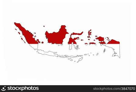 indonesia country flag map shape national symbol