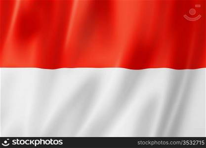 Indonesia flag, three dimensional render, satin texture. Indonesian flag