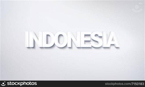 Indonesia, text design. calligraphy. Typography poster. Usable as Wallpaper background