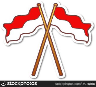 Indonesian flags sticker