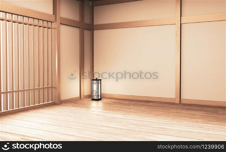 indoor empty room japan style. 3D rendering