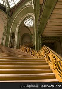 Indoor staircases of the Grand Palace in Paris France